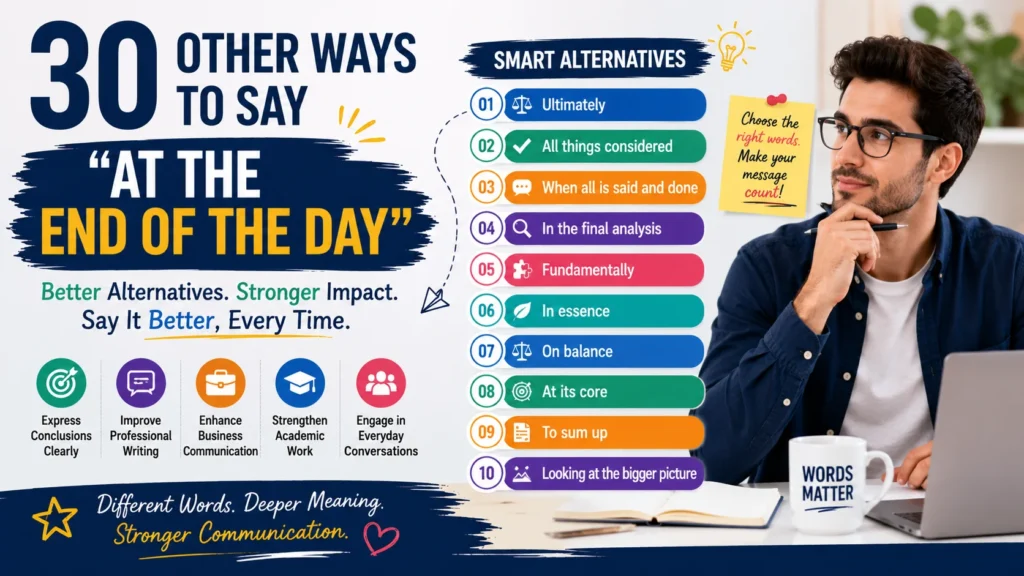 ‘At the End of the Day’ quick answer