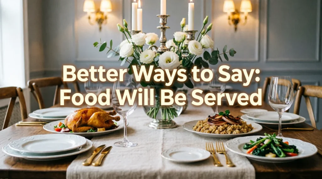 Other Ways to Say 'Food Will Be Served’ quick answer
