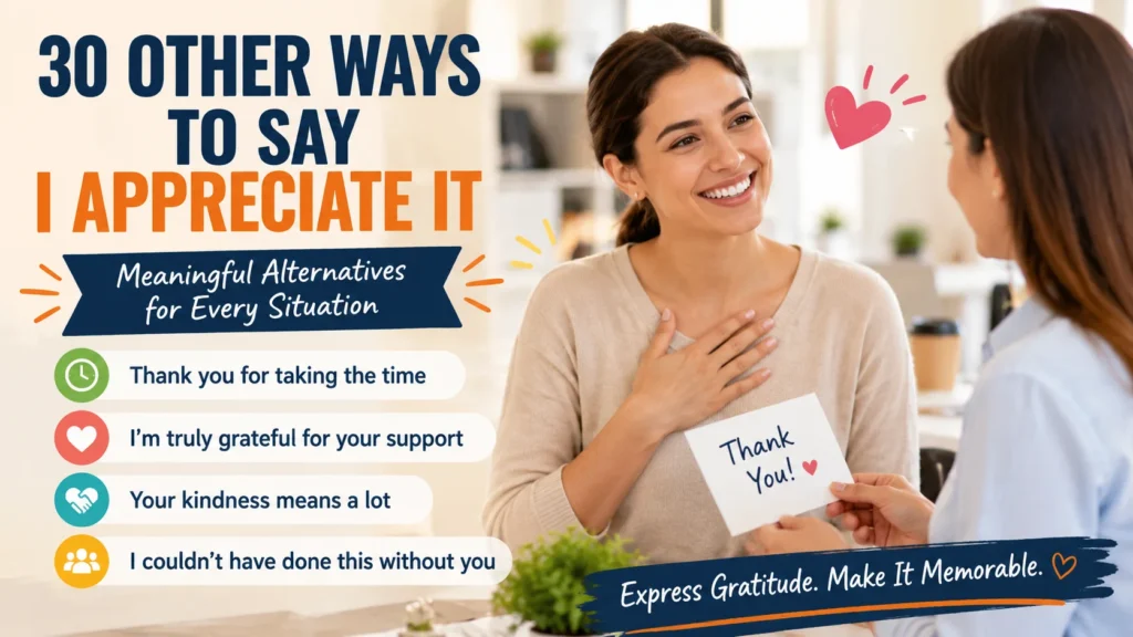 'I Appreciate It’ quick answer