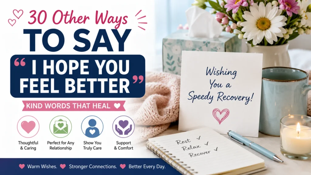 ‘I Hope You Feel Better’ quick answer