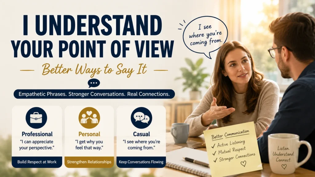 ‘I Understand Your Point of View’ quick answer
