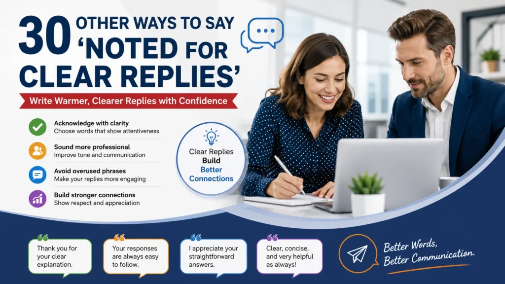 ‘Noted for Clear Replies’ quick answer