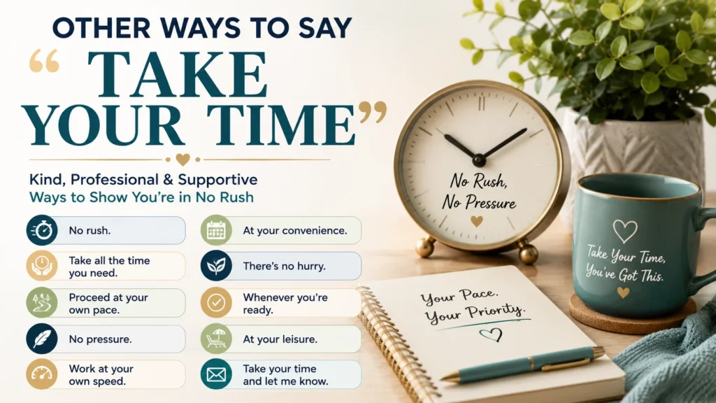 ‘Take Your Time’ quick answer