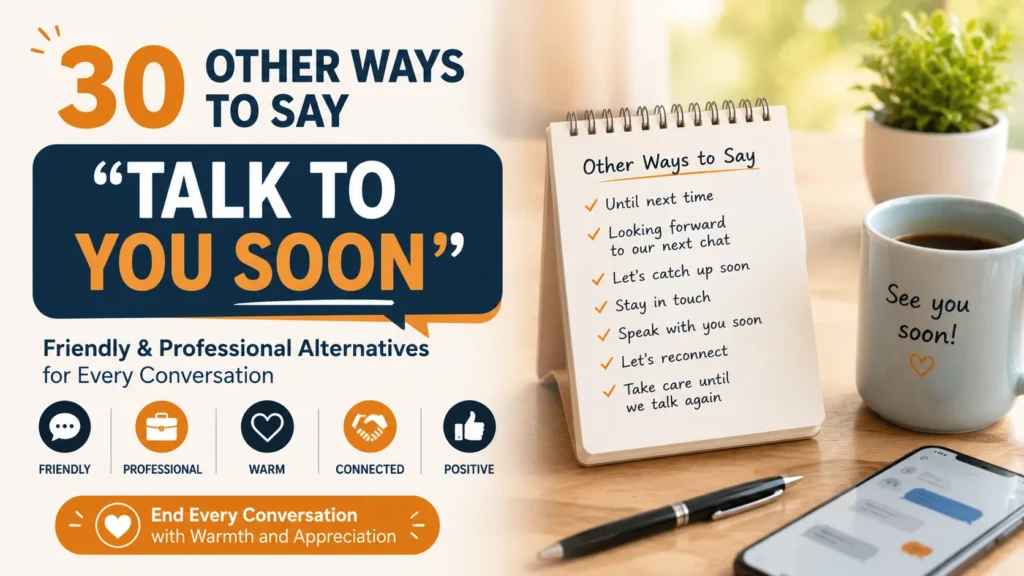 'Talk to You Soon’ quick answer