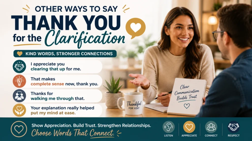 ‘Thank You for the Clarification’ quick answer