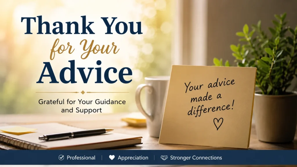 ‘Thank You for your Advice’ quick answer