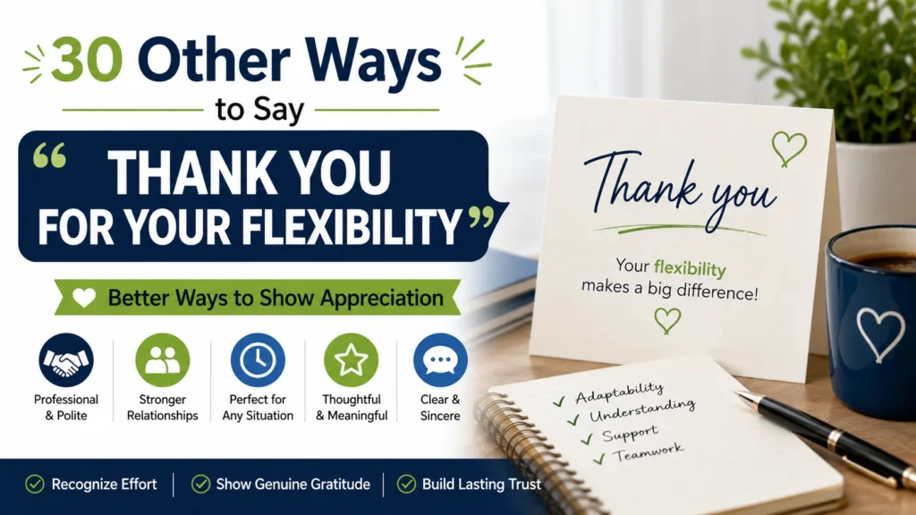 ‘Thank You for Your Flexibility’ quick answer