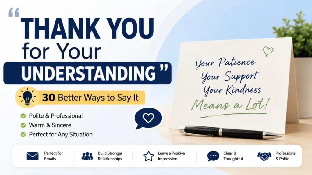 ‘Thank You for Your Understanding’ quick answer
