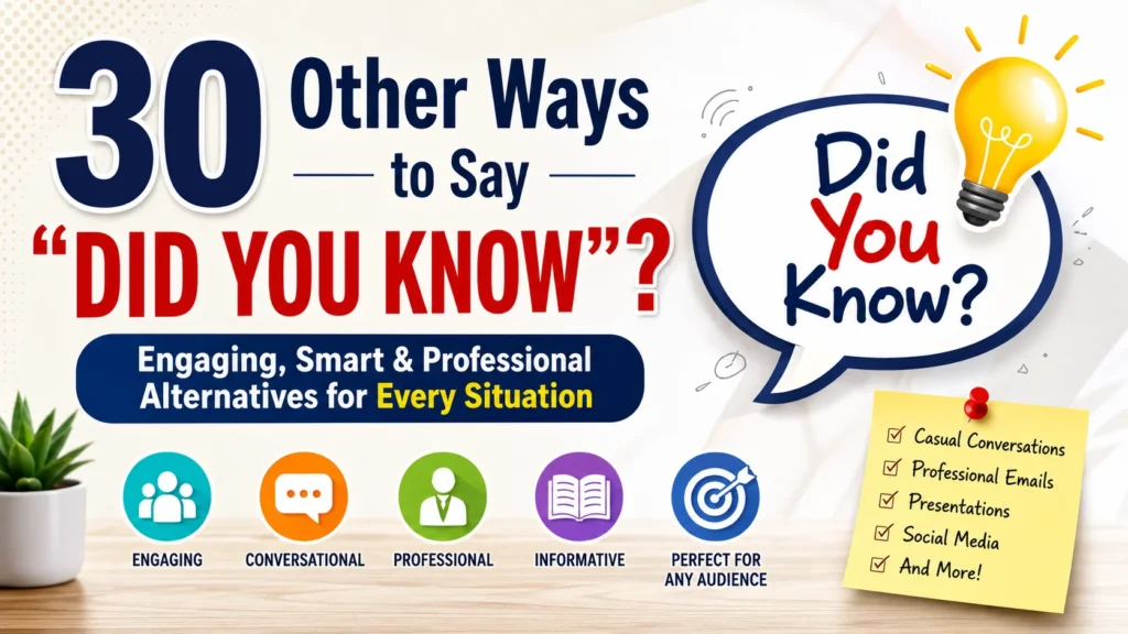 'Did You Know’ quick answer