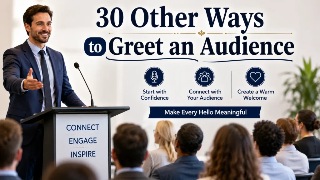'Greet an Audience' quick answer