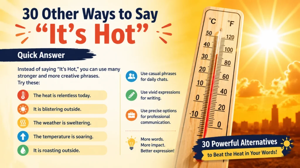 ‘It’s Hot’ quick answer