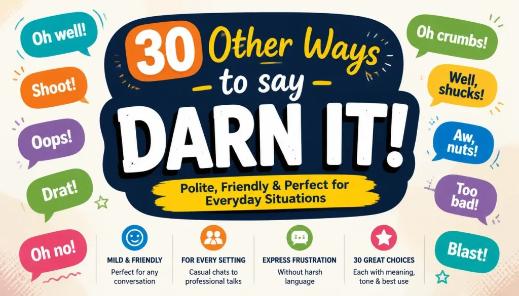 Other Ways to Say ‘Darn It!’ quick answer