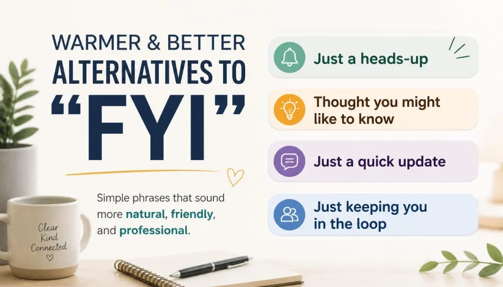 Other Ways to Say 'FYI’ quick answer