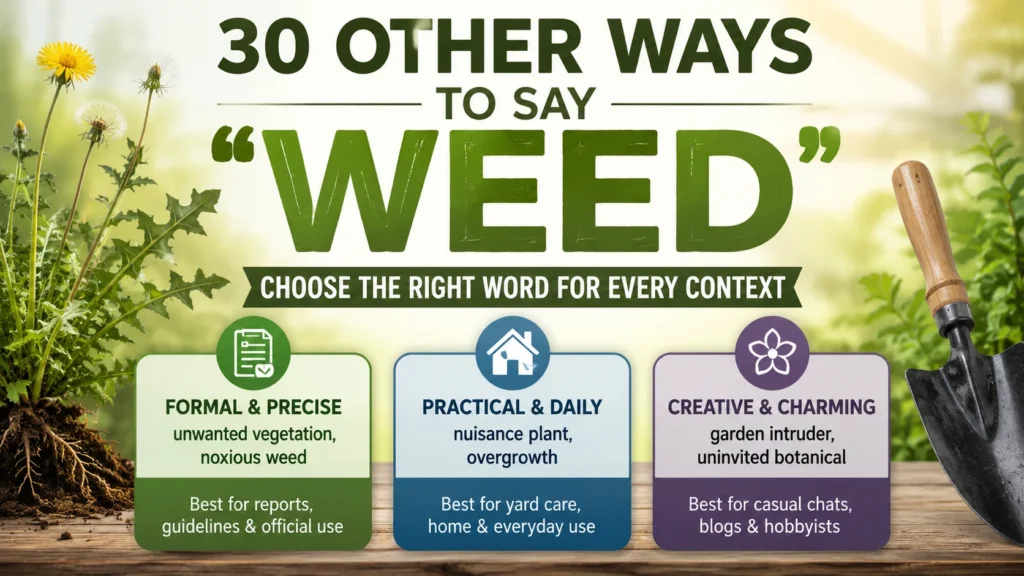 Other Ways to Say 'Weed' quick answer