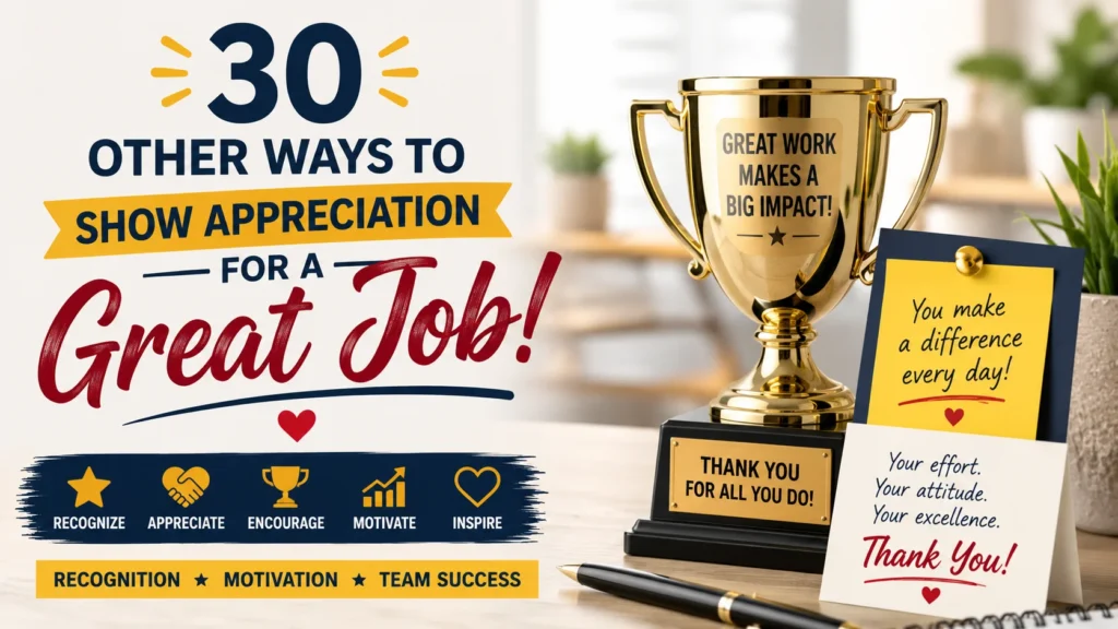 ‘Show Appreciation for a Great Job’ quick answer