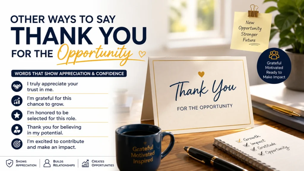 ‘Thank You for the Opportunity’ quick answer