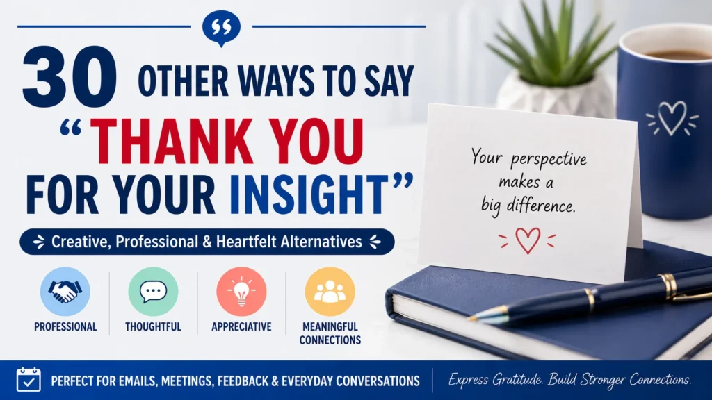 ‘Thank You for Your Insight’ quick answer