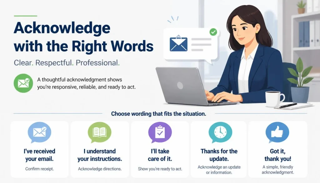 Acknowledge an Email quick answer
