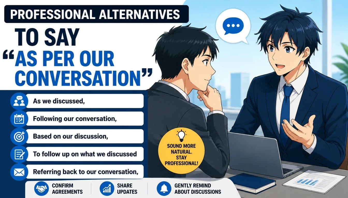 As Per Our Conversation quick answer