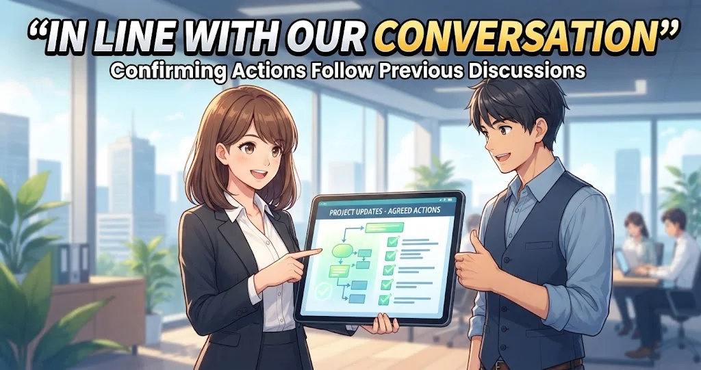 In Line With Our Conversation