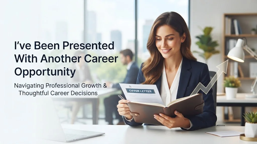  I’ve Been Presented With Another Career Opportunity