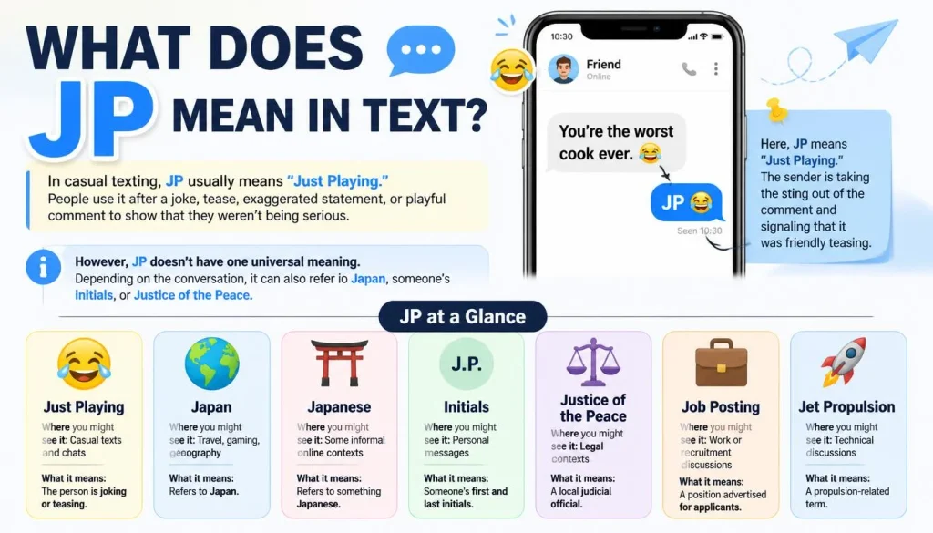 JP Meaning in Text quick answer