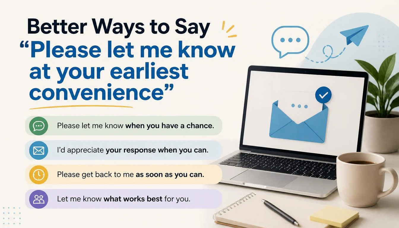 ‘Let Me Know at Your Convenience’