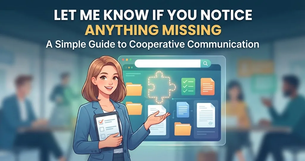 Let Me Know If You Notice Anything Missing