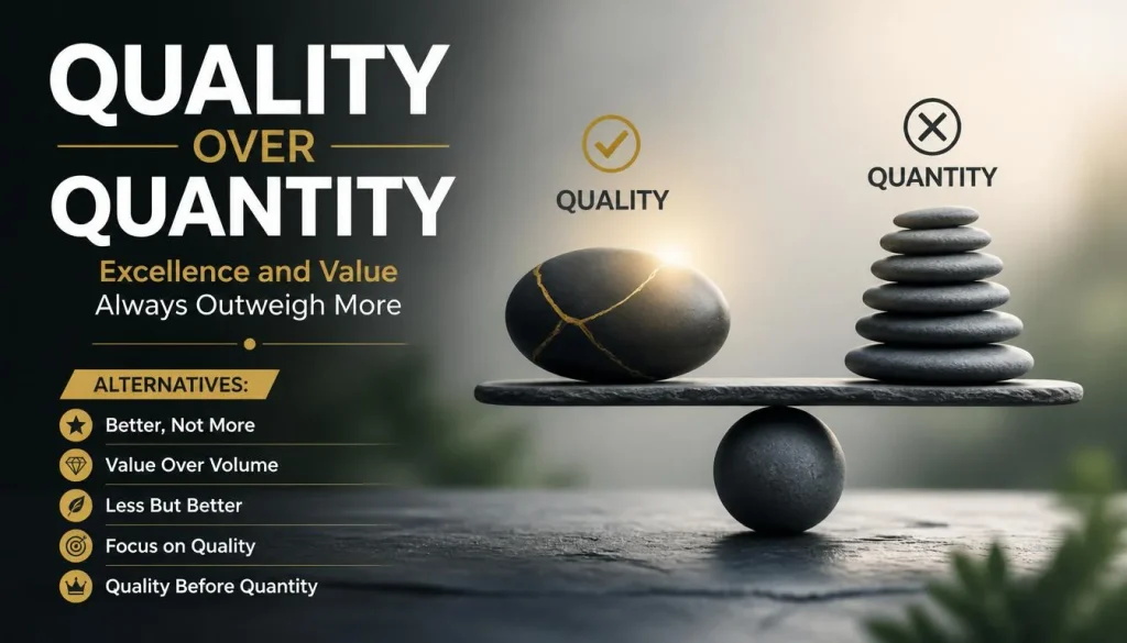 ‘Quality Over Quantity’ quick answer