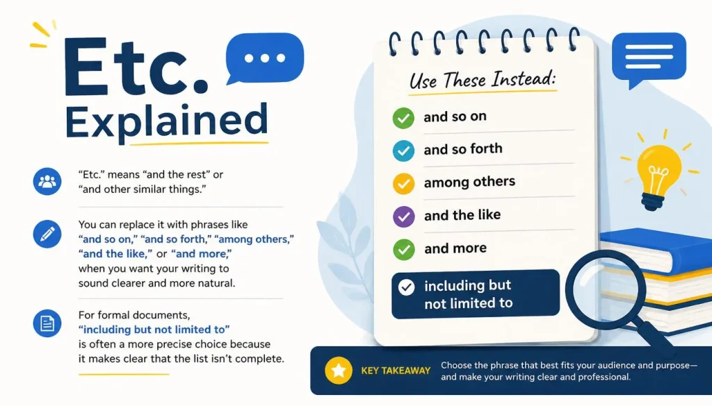 Ways to Say ‘Etc.’ quick answer