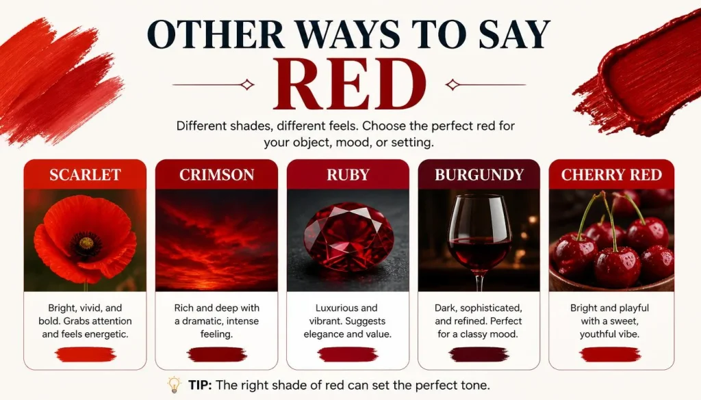 Ways to Say ‘Red’ quick answer