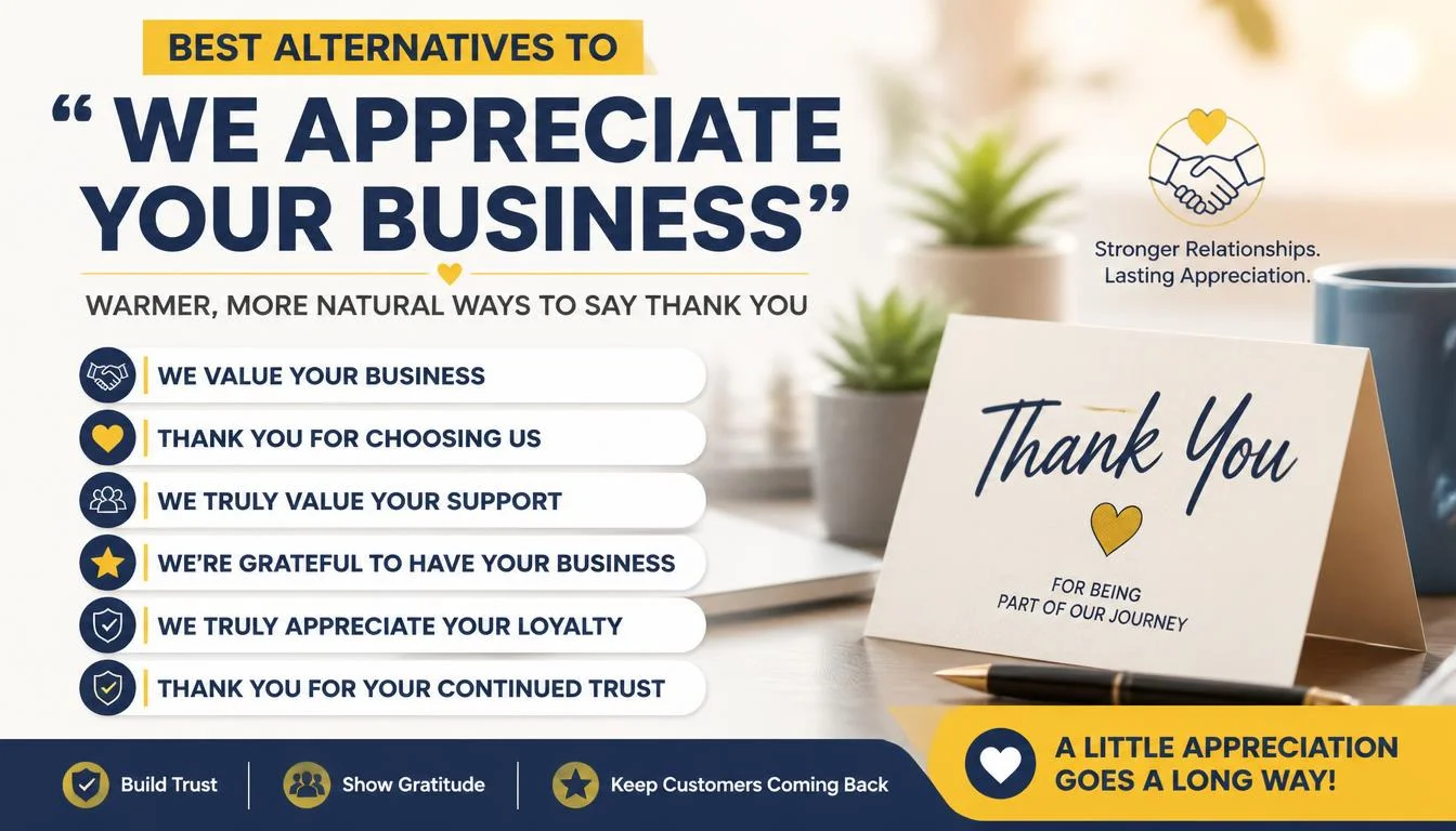 we appreciate your business