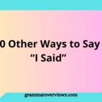 30 Other Ways to Say “I Said”