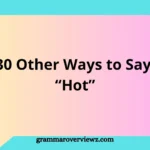Illustration showing different ways to express “hot” in weather, food, and personality descriptions.
