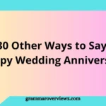 Couple celebrating wedding anniversary with greeting cards showing creative anniversary wishes and romantic messages.