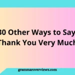 Illustration showing different ways to say thank you in English with examples of gratitude expressions in daily personal and professional situations.