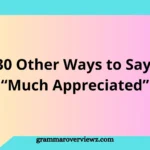 other ways to say Much Appreciated with professional and friendly gratitude phrases and examples