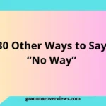 Other Ways to Say No Way with polite alternatives and example phrases for everyday and professional English