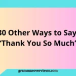 Other Ways to Say “Thank You So Much” with gratitude phrases and appreciation expressions
