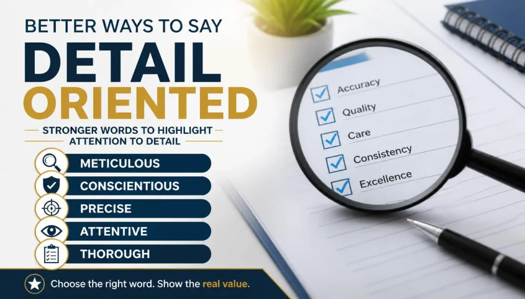 'Detail Oriented' quick answer
