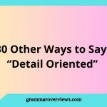 other ways to say detail oriented with professional examples and synonyms