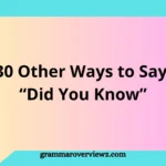 Other Ways to Say “Did You Know” with examples and professional alternatives