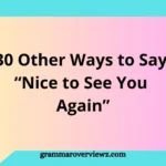 Other Ways to Say “Nice to See You Again” with examples