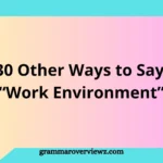 Illustration showing professional alternatives to "work environment" with company culture, workplace climate, and team atmosphere concepts.
