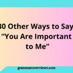 Other Ways to Say “You Are Important to Me” with meaningful alternatives and example phrases for personal and professional communication.
