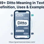 Ditto Meaning in Text: What Does “Ditto” Mean in Text? shown on a smartphone messaging interface