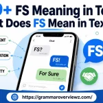 FS meaning in text and texting explained with smartphone chat examples