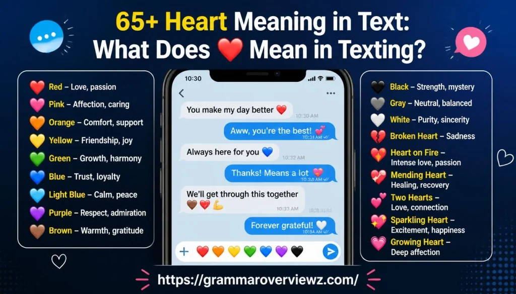 heart meaning in text explained with different heart emojis and their meanings
