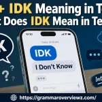 IDK meaning in text explained with a smartphone messaging illustration