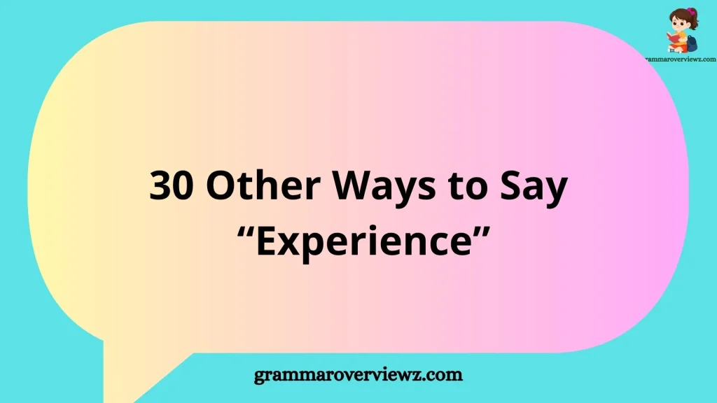 Other Ways to Say Experience With Examples